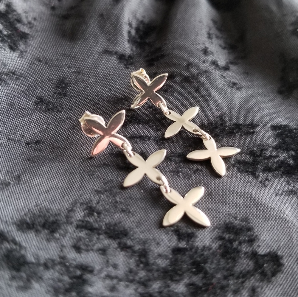Vintage Sterling Silver Drop Earrings